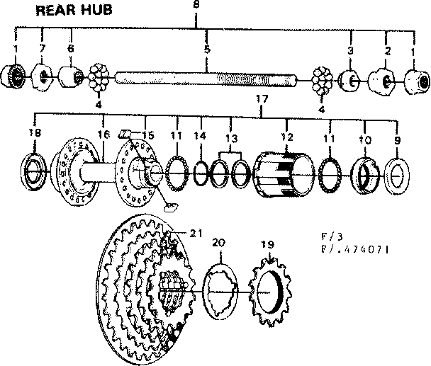 Rear hub