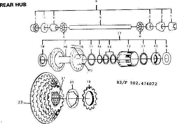 Rear hub