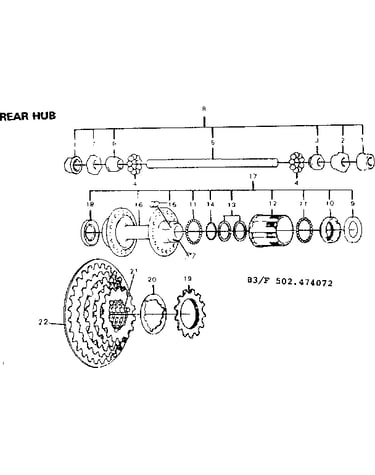 Rear hub