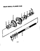 Rear small flange hub