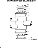 Crank hanger bearing set