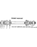 Front hub set