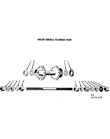 Rear small flange hub