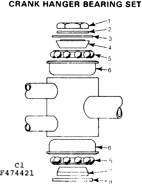 Crank hanger bearing set