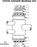 Crank hanger bearing set