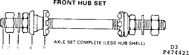 Front hub set