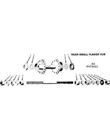 Rear small flange hub