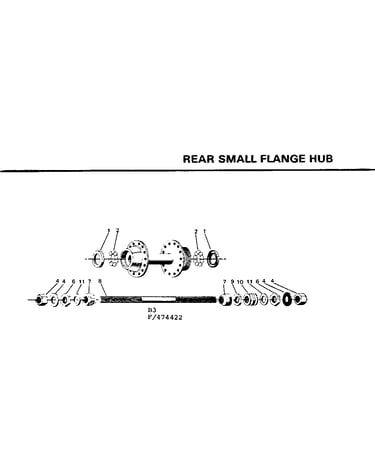 Rear small flange hub