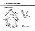 Sears 502474422 caliper brake-center pull diagram