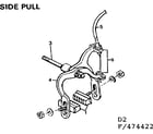 Sears 502474422 caliper brake-side pull diagram