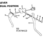 Sears 502474422 caliper brake-lever dual position diagram