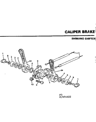 Caliper brake-shimano shifter