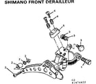 Sears 502474422 shimano front derailleur diagram