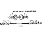 Sears 502474423 rear small flange hub diagram