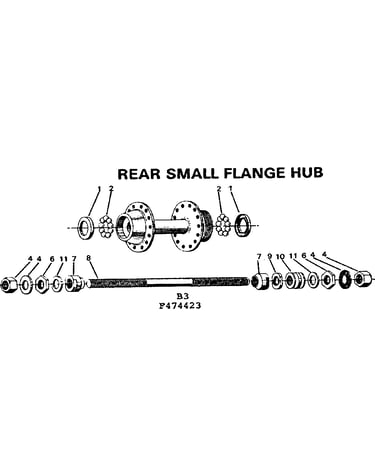 Rear small flange hub