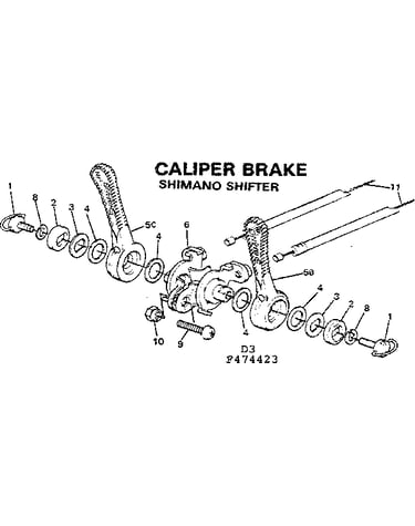 Caliper brake/shimano shifter