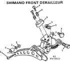 Sears 502474423 shimano front derailleur diagram