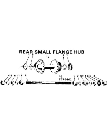Rear small flange hub