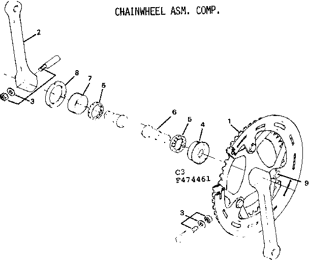 Chainwheel asm. comp.