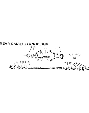 Rear small flange hub