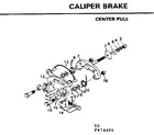 Sears 502474490 caliper brake-center pull diagram