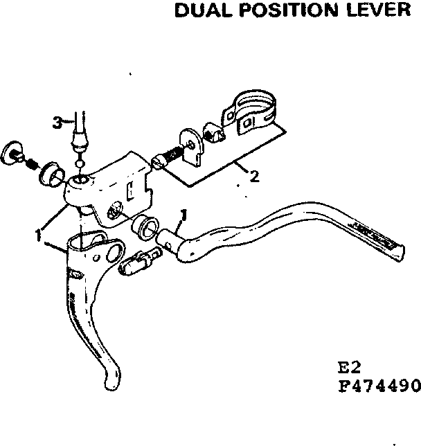 Caliper brake-dual position lever