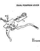 Caliper brake-dual position lever
