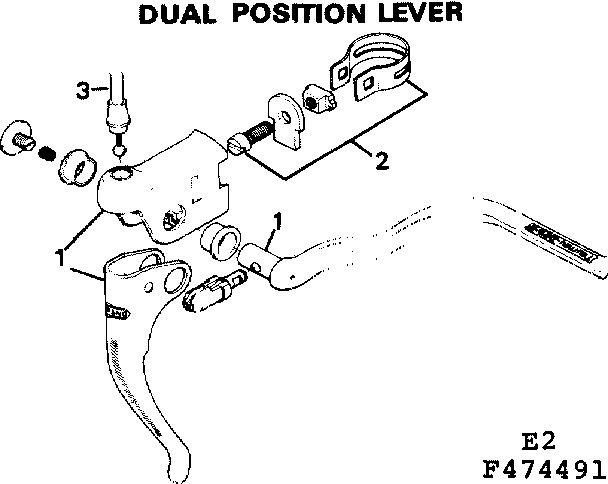 Dual position lever