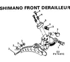 Sears 502474491 shimano front derailleur diagram