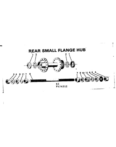 Rear small flange hub