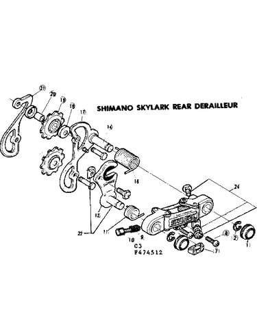 Shimano skylark rear derailleur