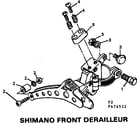 Sears 502474512 shimano front derailleur diagram
