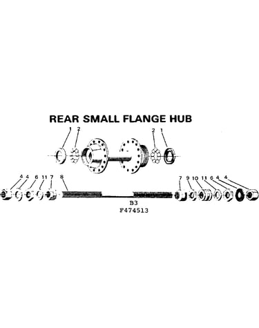 Rear small flange hub
