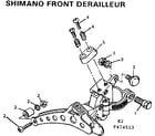 Sears 502474513 shimano front derailleur diagram