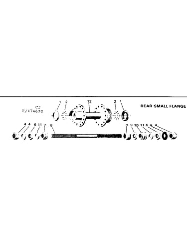 Rear small flange hub