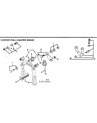 Center pull caliper brake