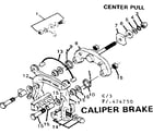 Sears 502474751 caliper brake-center pull diagram