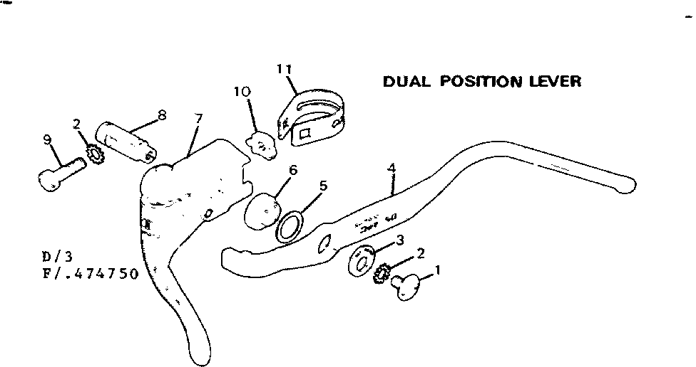 Dual position lever