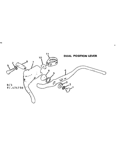 Dual position lever