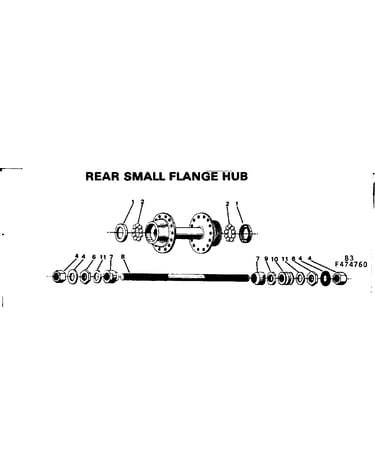Rear small flange hub