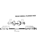 Rear small flange hub