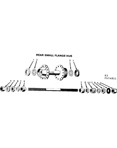 Rear small flange hub