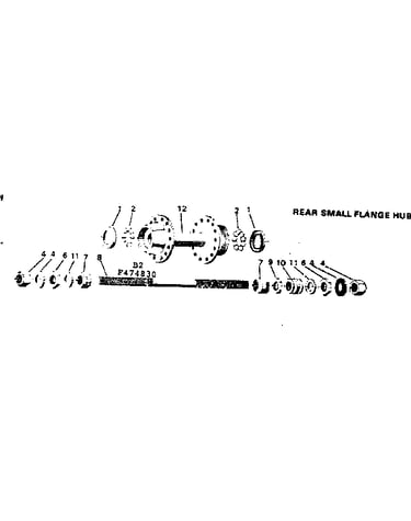 Rear small flange hub