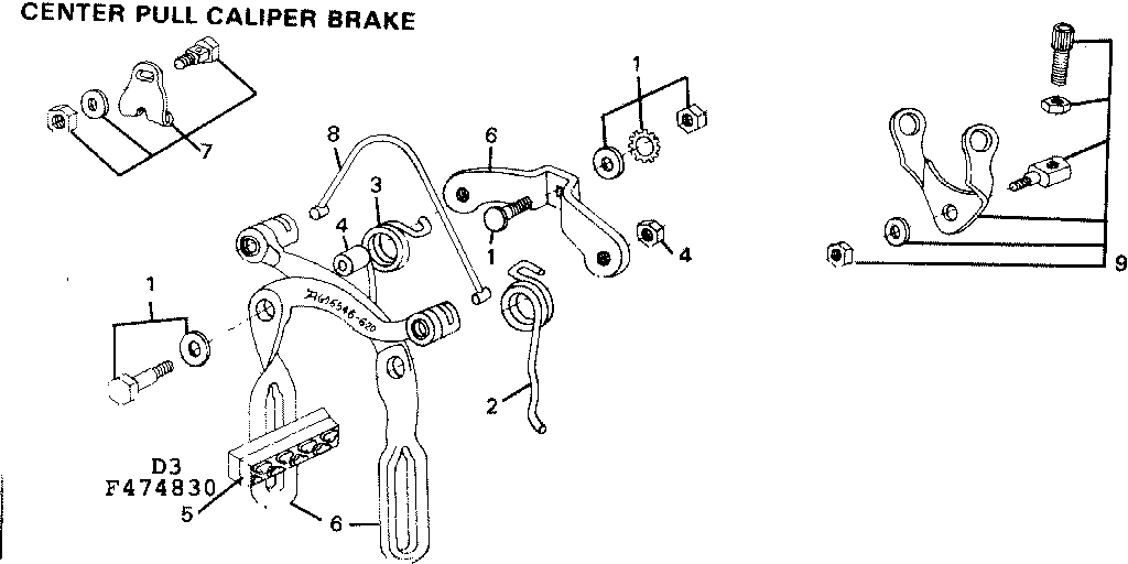 Center pull caliper brake