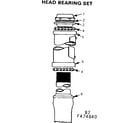 Sears 502474840 head bearing set diagram