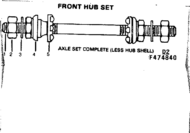 Front hub set