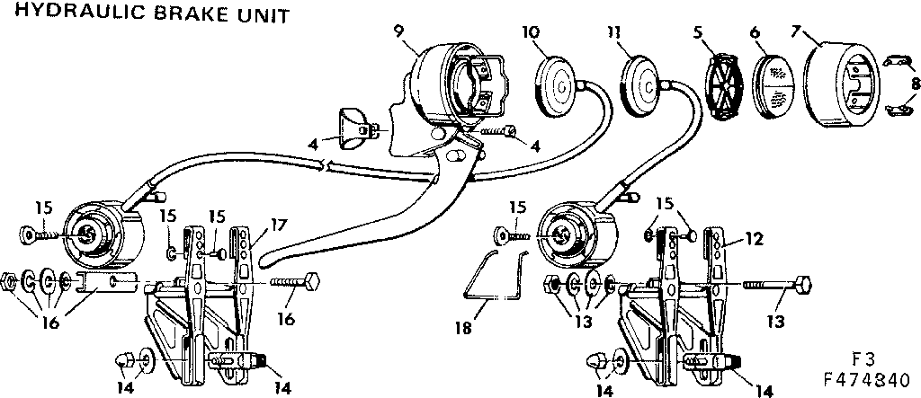 Hydraulic brake unit