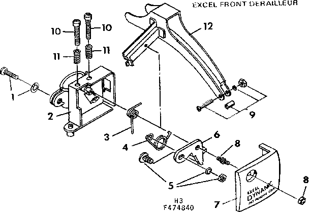 Excel front derailleur
