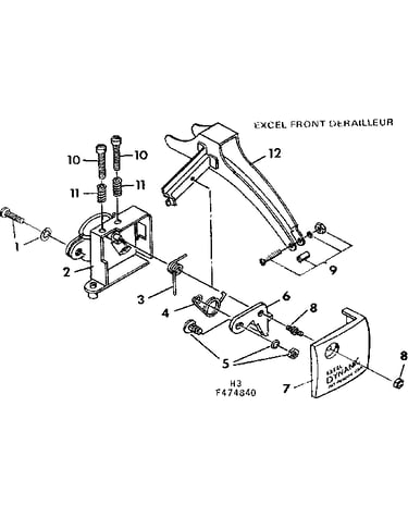 Excel front derailleur