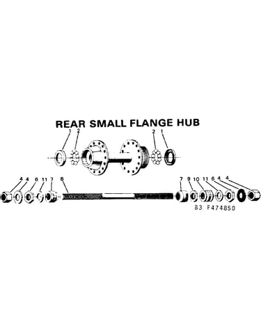 Rear small flange hub